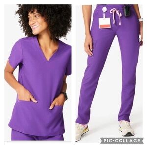Limited Edition Figs Women’s Ultra Violet Scrub set, size small